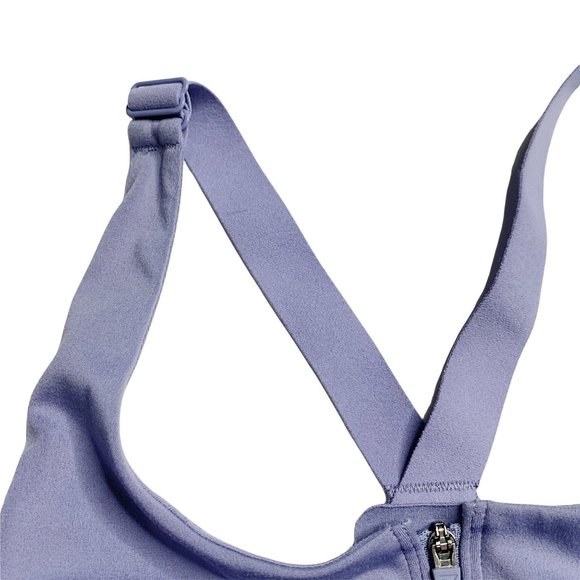 Gymshark Light Purple Full Zip Padded Sports Bra Adjustable Mesh Back Keyhole S - Picture 4 of 9